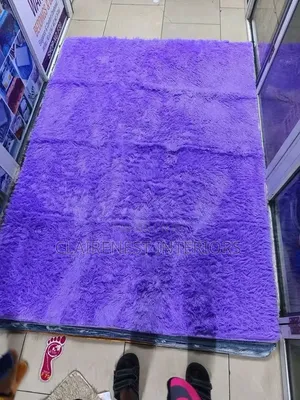 Plush Carpet for a Premium Look Purple and Red 7 by 8 Fluffy Carpet