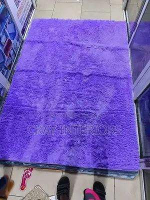 Plush Carpet for a Premium Look Purple and Red 7 by 8 Fluffy Carpet