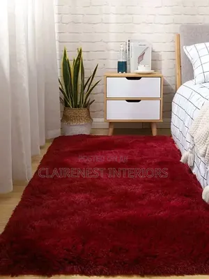 Plush Carpet for a Premium Look Purple and Red 7 by 8 Fluffy Carpet