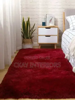 Plush Carpet for a Premium Look Purple and Red 7 by 8 Fluffy Carpet
