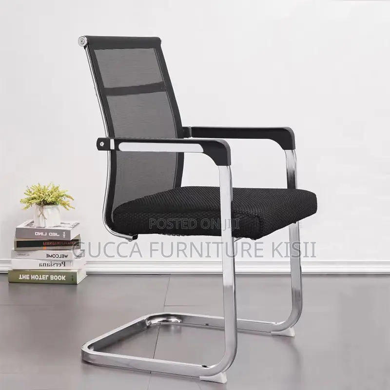 Visitors Chair; Mid-Back Mesh Office Chair