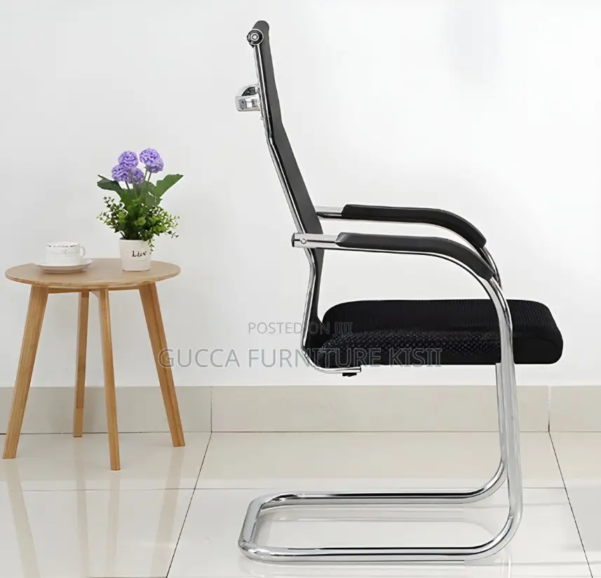 Visitors Chair; Mid-Back Mesh Office Chair