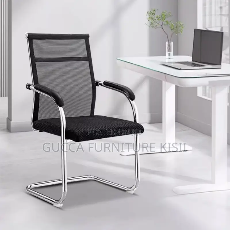 Visitors Chair; Mid-Back Mesh Office Chair