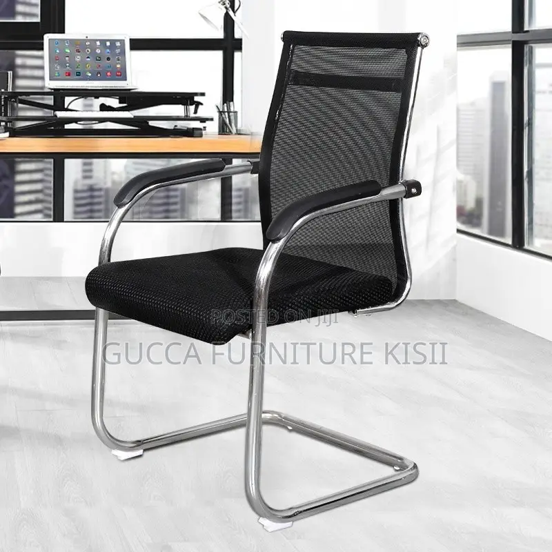 Visitors Chair; Mid-Back Mesh Office Chair