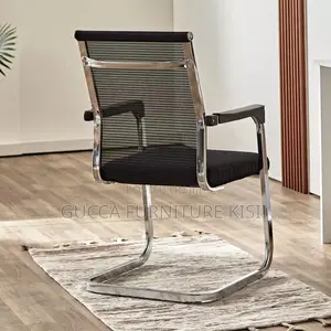 Visitors Chair; Mid-Back Mesh Office Chair