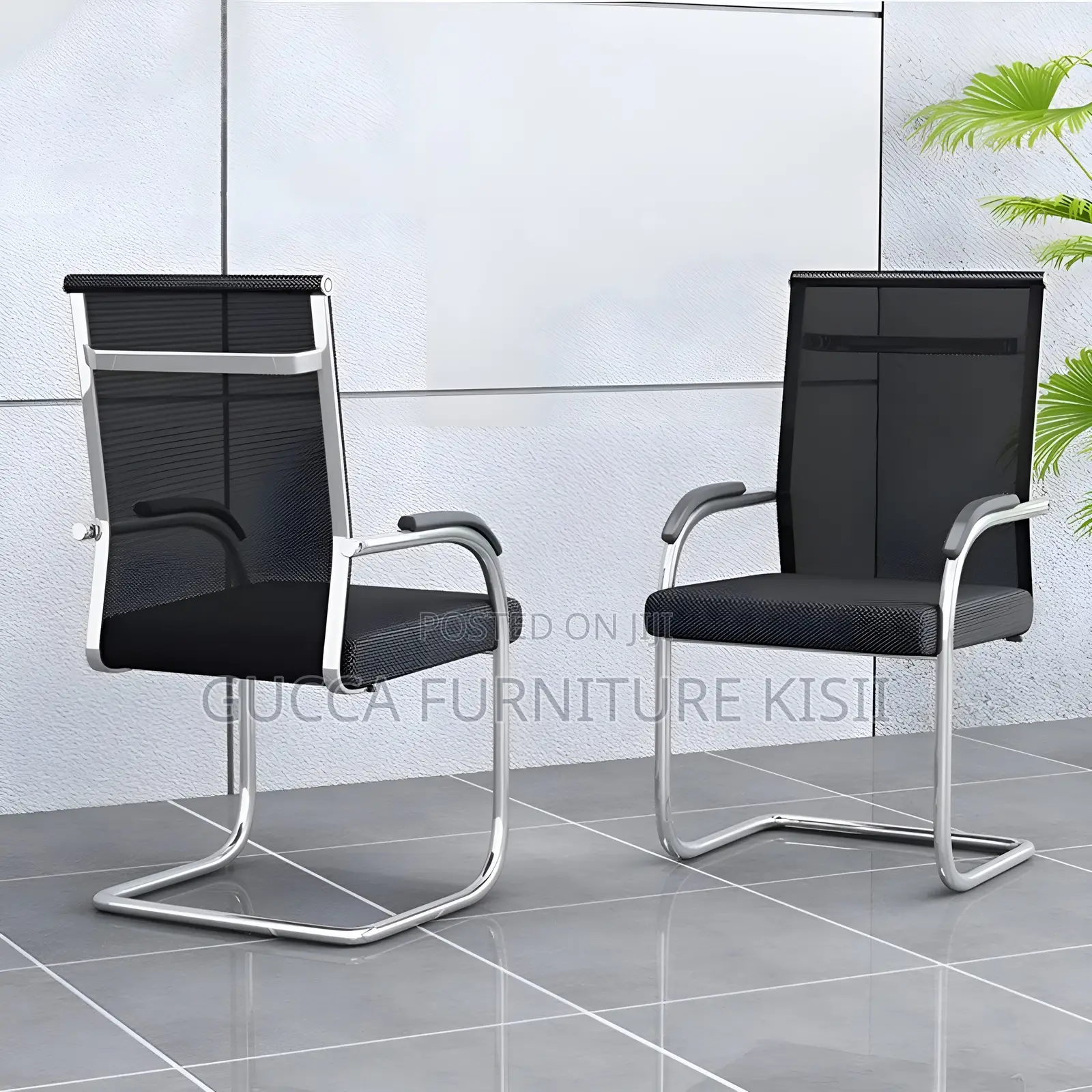 Visitors Chair; Mid-Back Mesh Office Chair
