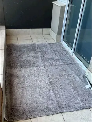 Light and Dark Grey 7 by 8 Fluffy Carpets