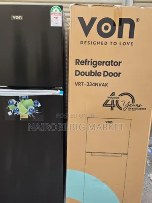 Von 334l No Frost Double Door Fridge