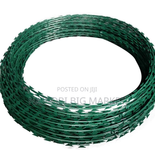 Galvanized Green 10m Razor Wire