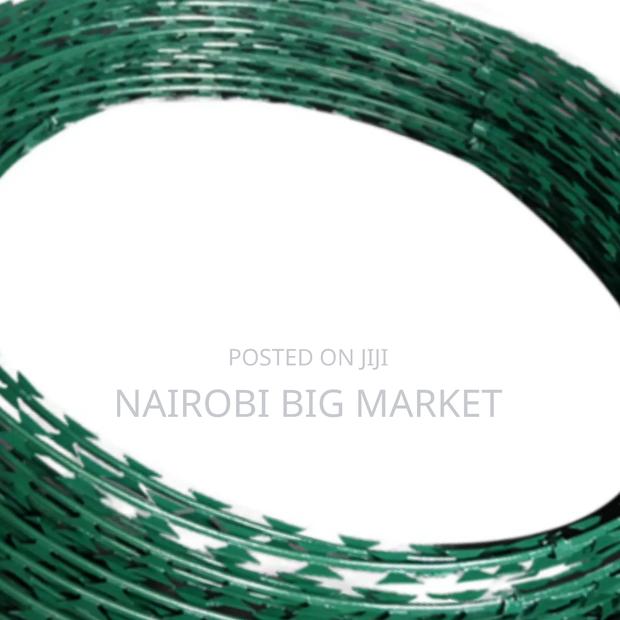 Galvanized Green 10m Razor Wire - thumbnail 2