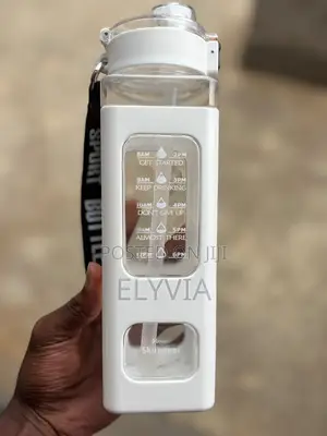 White Motivational Water Bottle