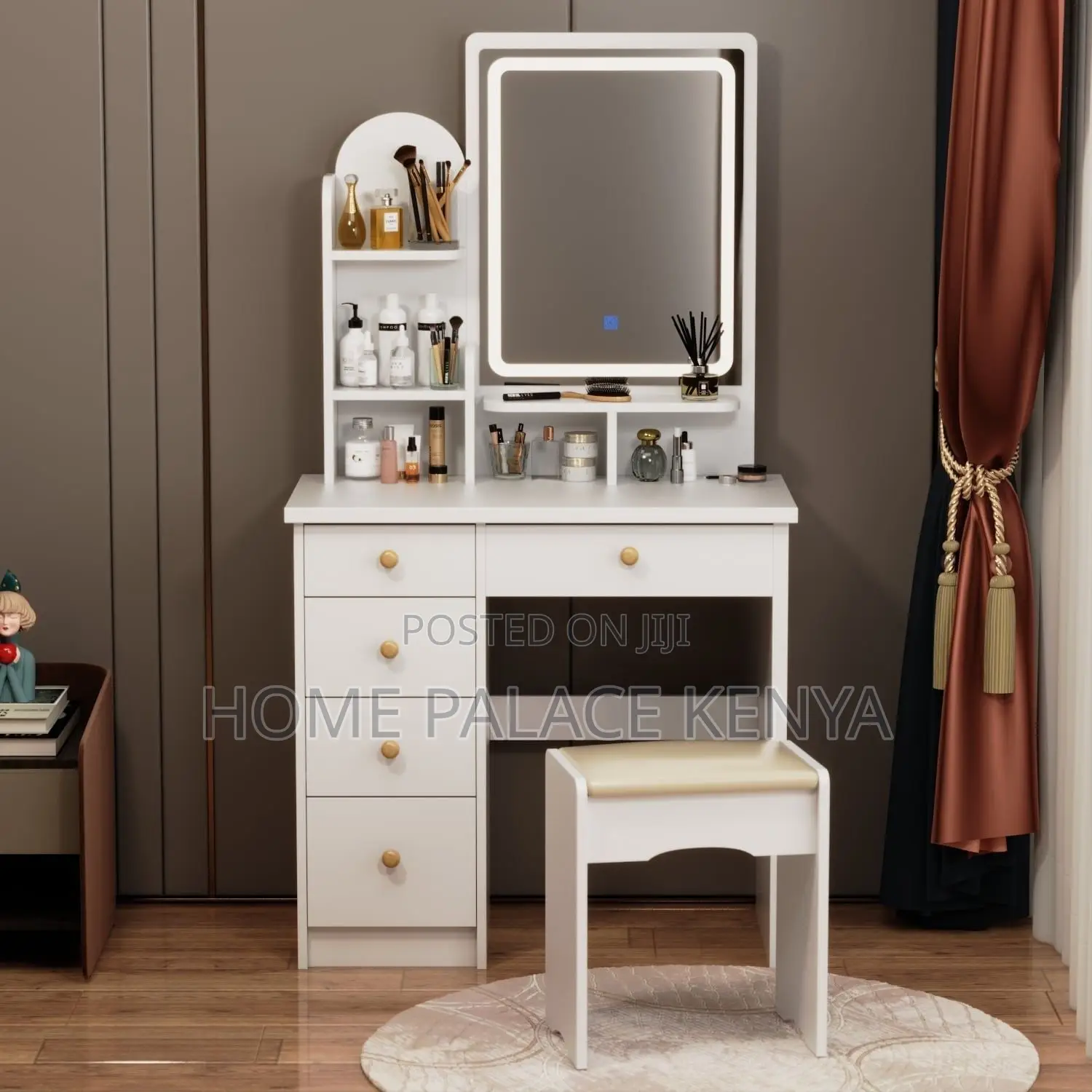 Dressing Table; Stylish Contemporary Dressing Table With Storage