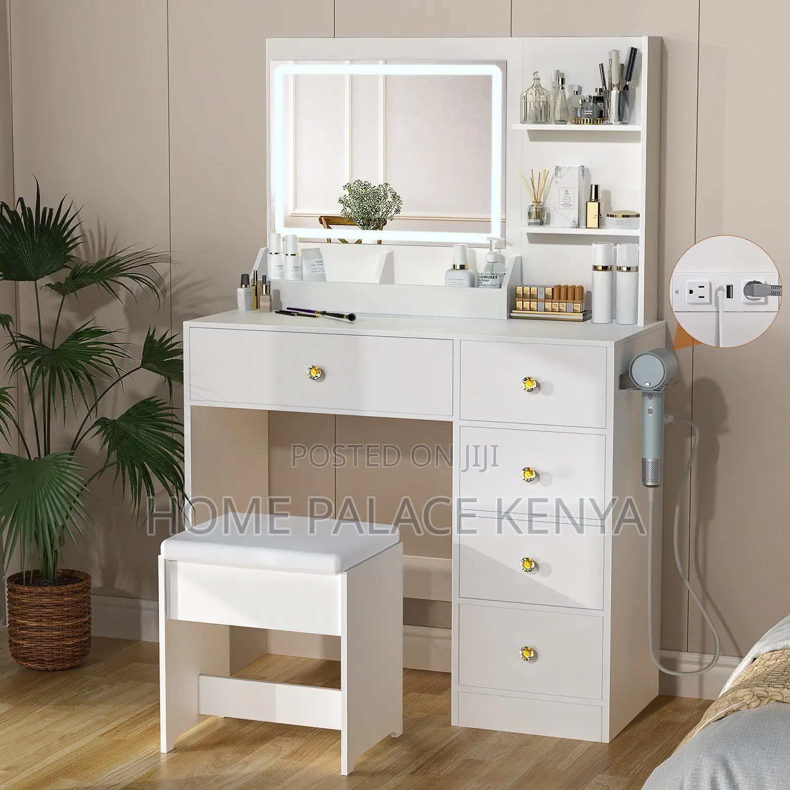 Dressing Table; Stylish Contemporary Dressing Table With Storage