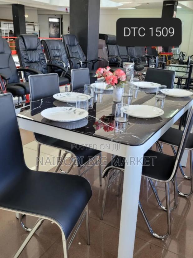 6 Sitter Glass Top Dining Table