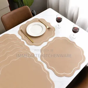 Round Faux Leather PVC Table Mats for Dinning
