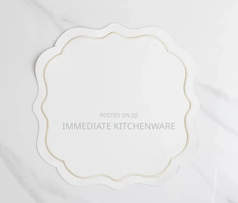 Round Faux Leather PVC Table Mats for Dinning