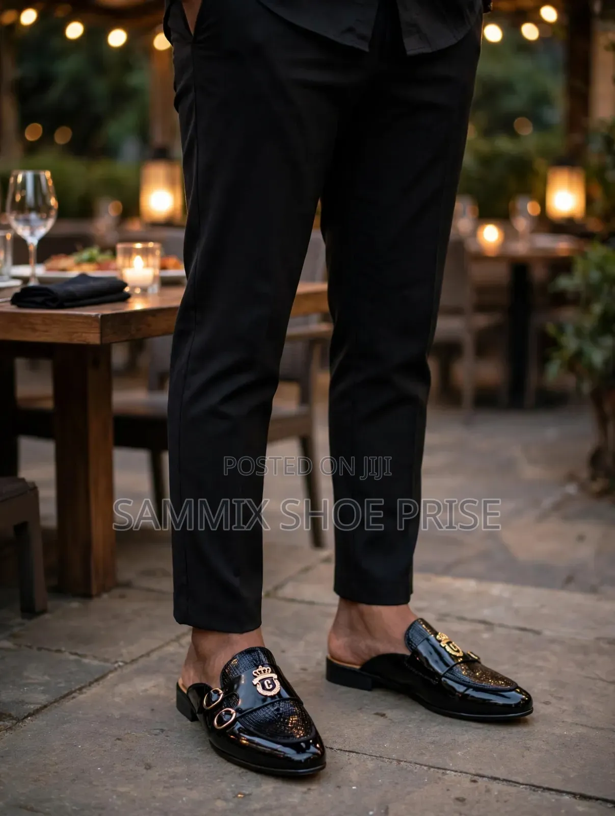 Black Patent Mule Loafers