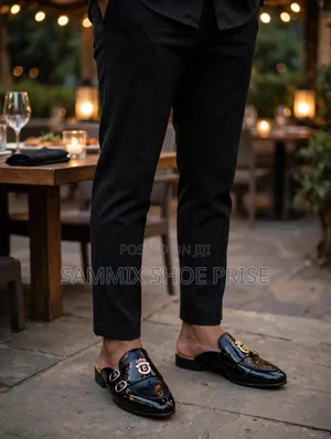 Black Patent Mule Loafers