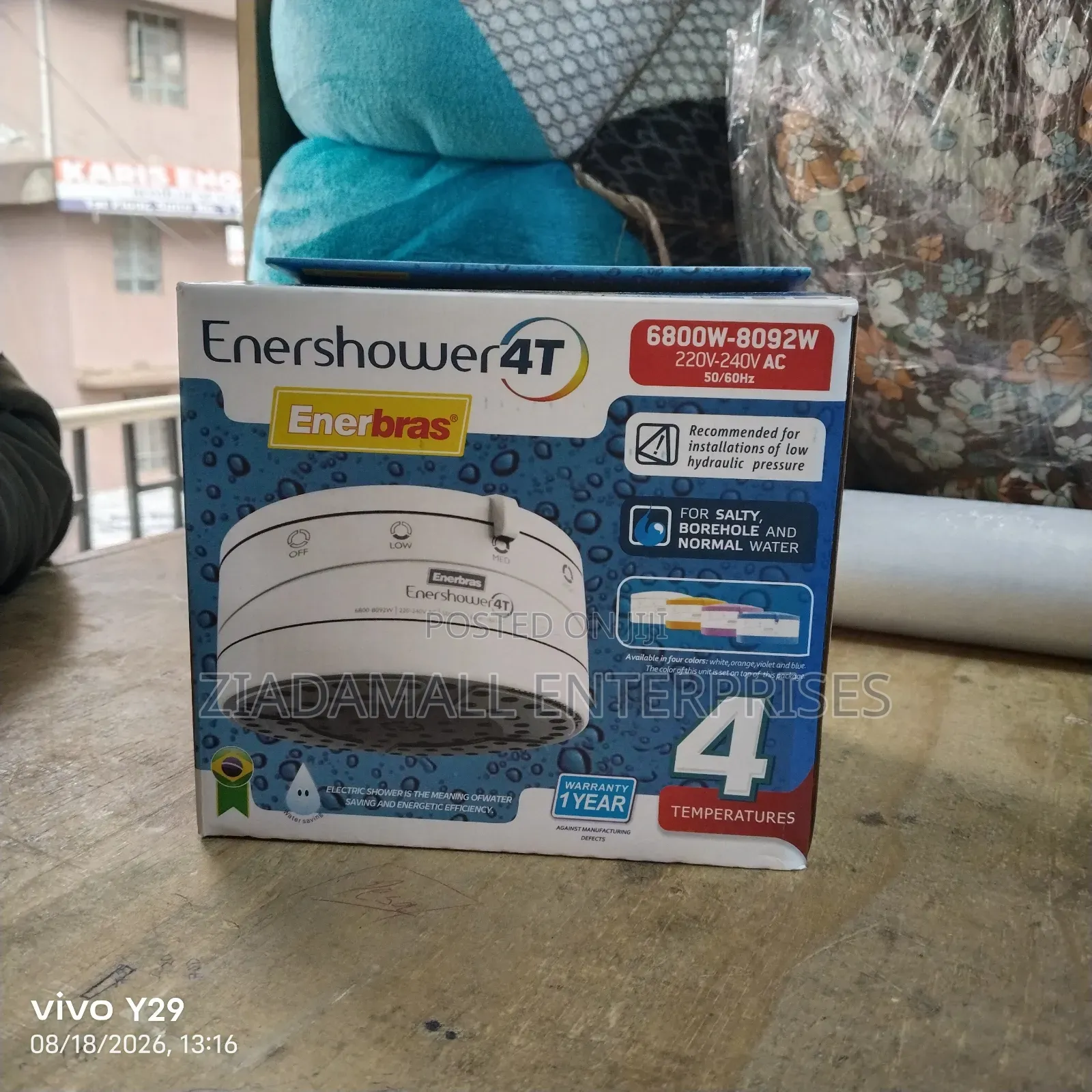 Round 4T Enerbras Shower Head