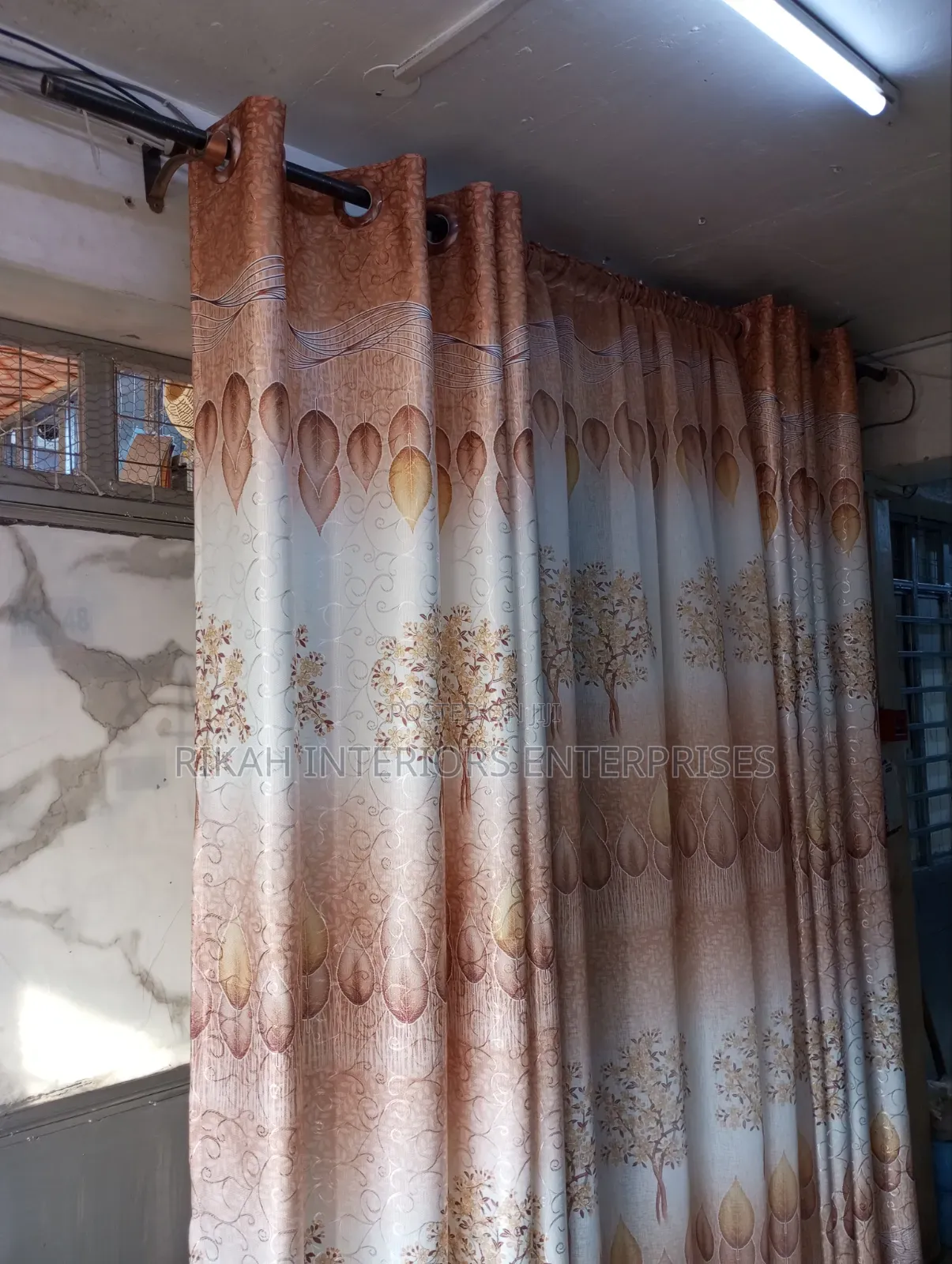 Chocolate Brown Floral Curtains