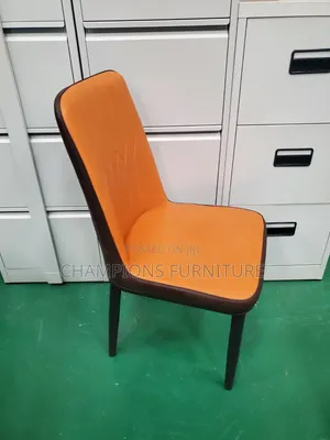 Orange and Brown Dining/Accent Chair