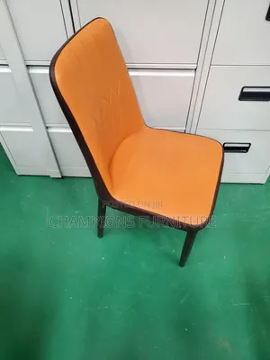 Orange and Brown Dining/Accent Chair