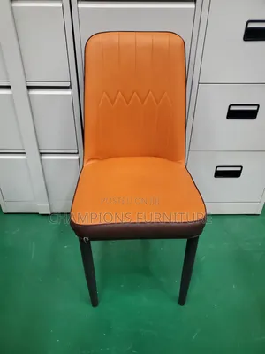 Orange and Brown Dining/Accent Chair