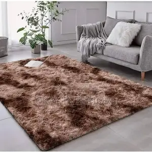 Hand Washable 5 by 8 Brown and Grey Carpets