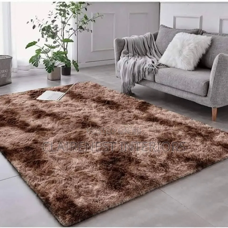 Hand Washable 5 by 8 Brown and Grey Carpets