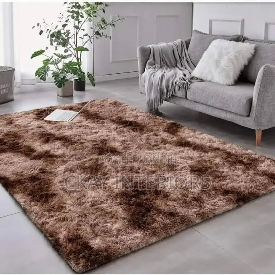 Hand Washable 5 by 8 Brown and Grey Carpets