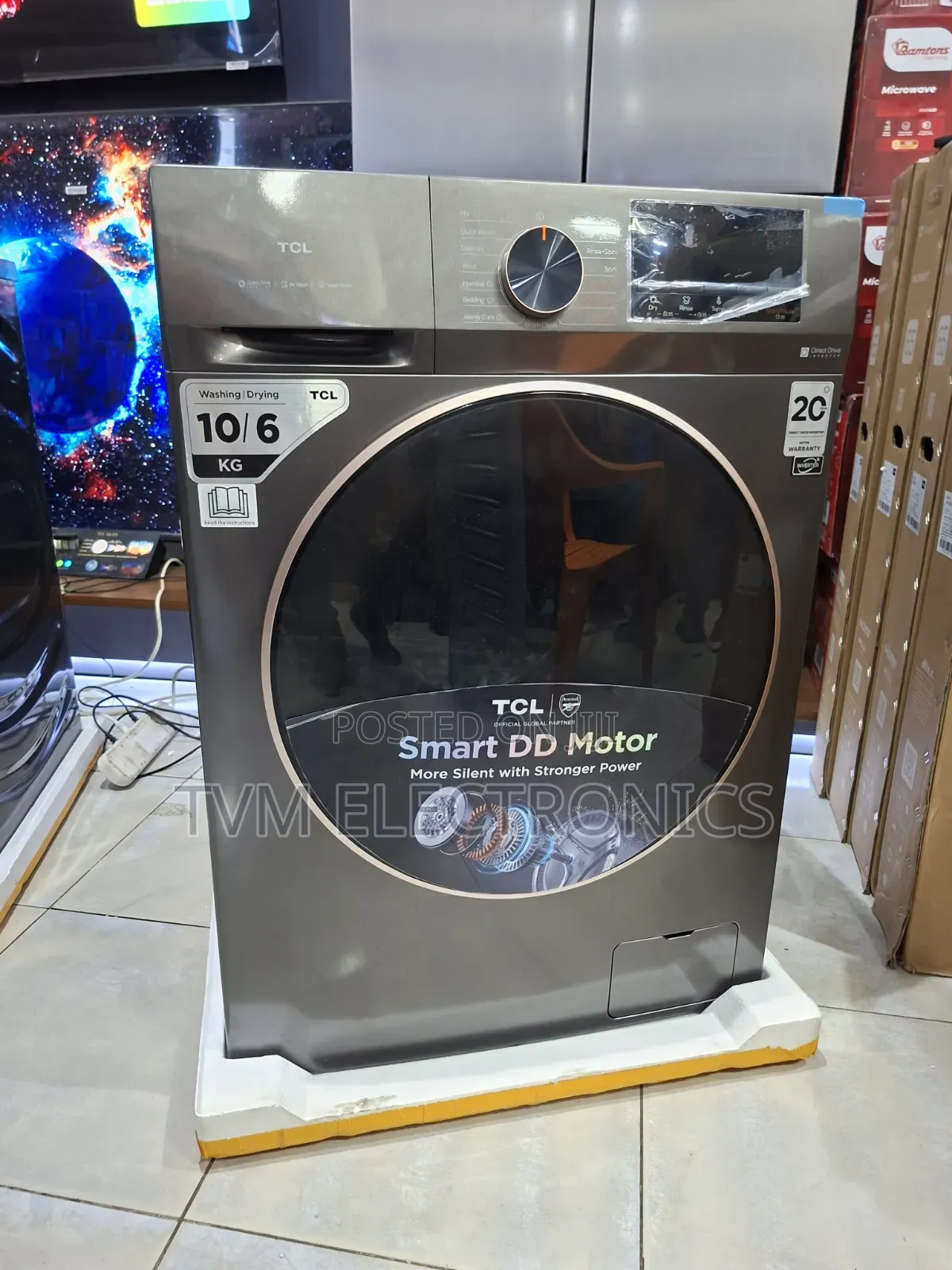 TCL FrontLoad 10/6kg Wash Dry C2110WDG Washing Machine New Model 2026
