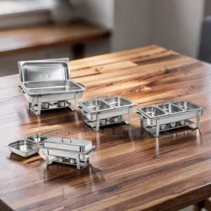 Wholesale Prices Catering Use 11L Stainless Steel Triple Chafing Dish