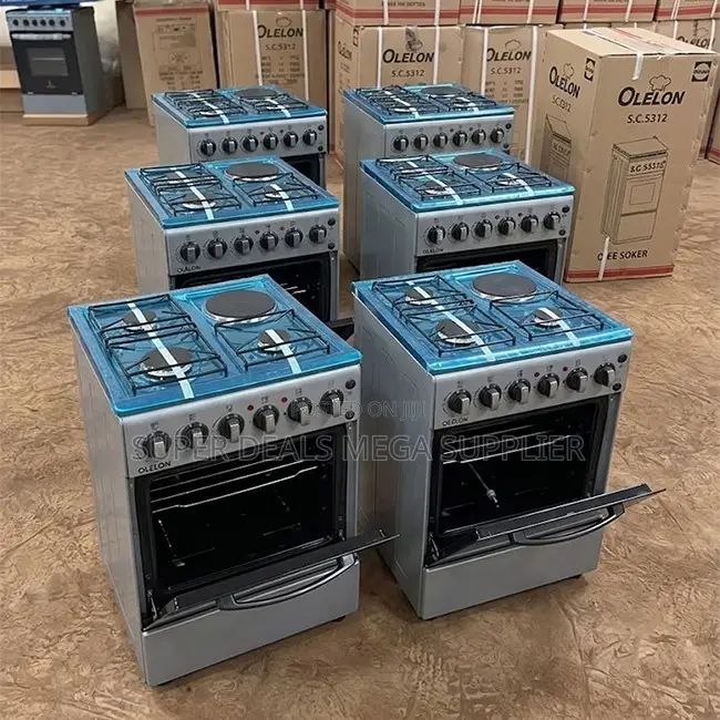 Value Prices Easy Grip 3 Gas Burners +1 Electric Free Standing Cookers