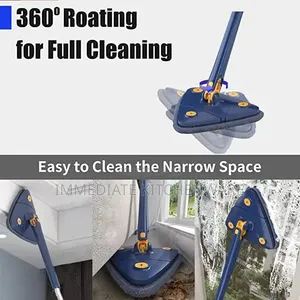*Triangle Mop 360 Rotatable Extendable Adjustable Cleaning Mop