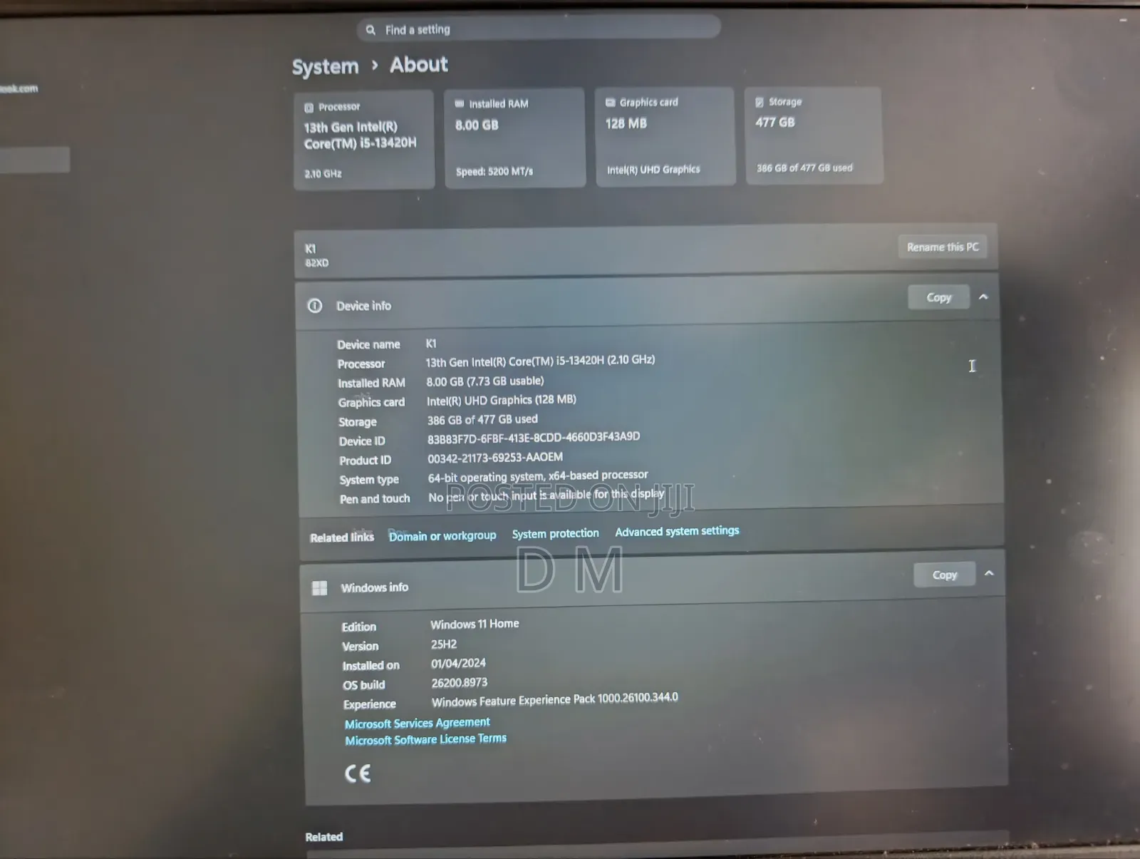 Laptop Lenovo IdeaPad 5 Slim 13th Gen i7 8GB Intel Core i5 SSD 500GB