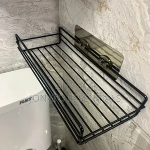 Heavy Duty No Drill Bathroom Wall Shelf Kitchen Storage Rack