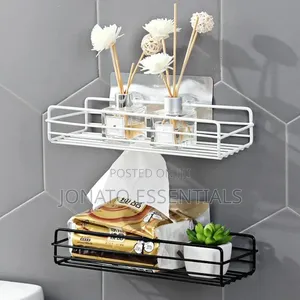 Heavy Duty No Drill Bathroom Wall Shelf Kitchen Storage Rack