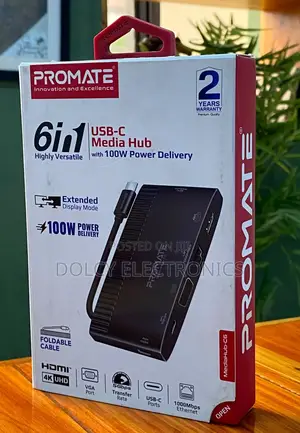 Promate 6-in-1 USB-C Media Hub