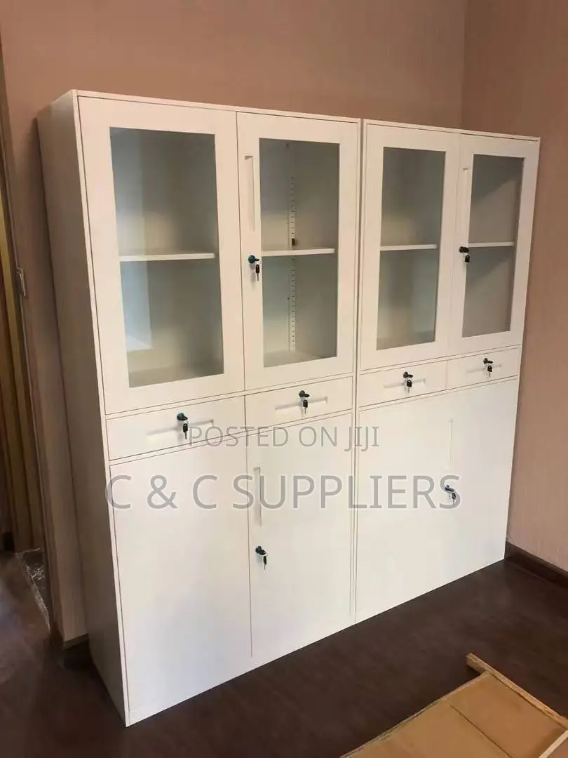 2-Door Half Glass File Metal Cabinet