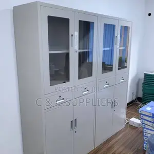 2-Door Half Glass File Metal Cabinet