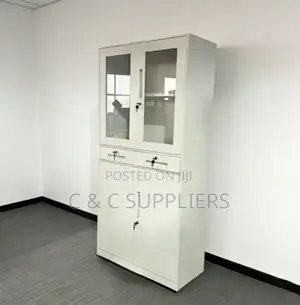 2-Door Half Glass File Metal Cabinet