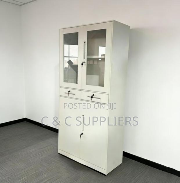 2-Door Half Glass File Metal Cabinet