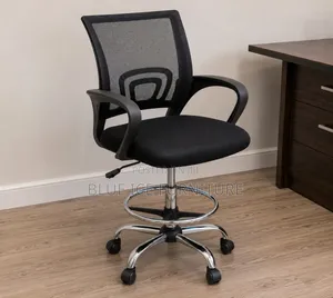 Ergonomic Mesh Office Chair With Chrome Base Footrest