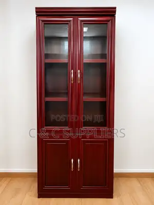 2-Door Mahogany File Executive Cabinet.