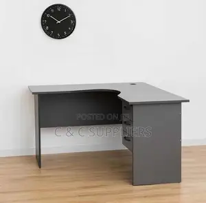 Custom Curved Gray Study Desk-120cm