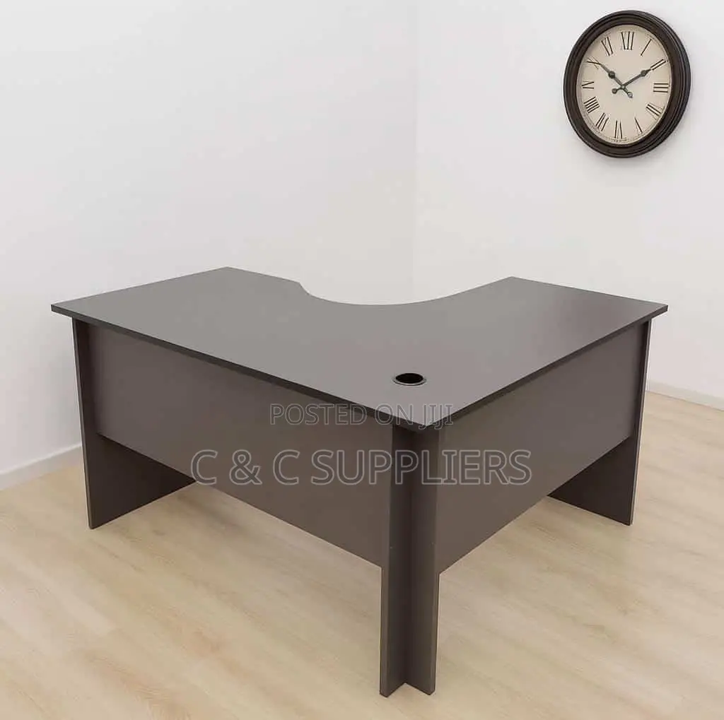 Custom Curved Gray Study Desk-120cm