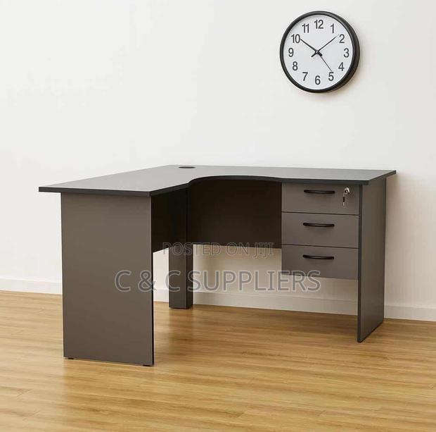 Custom Curved Gray Study Desk-120cm