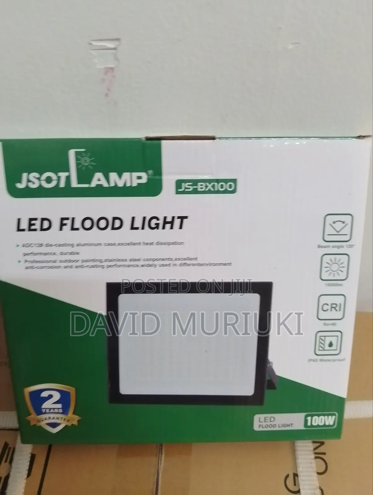 JSOT 100W Electric Floodlight for Security Outdoor Use