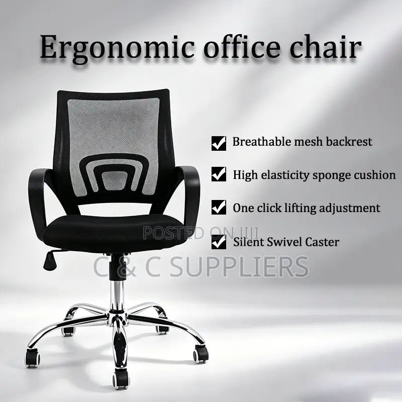 Mid Back Mesh Study Chair With Armrest