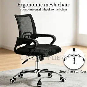 Mid Back Mesh Study Chair With Armrest